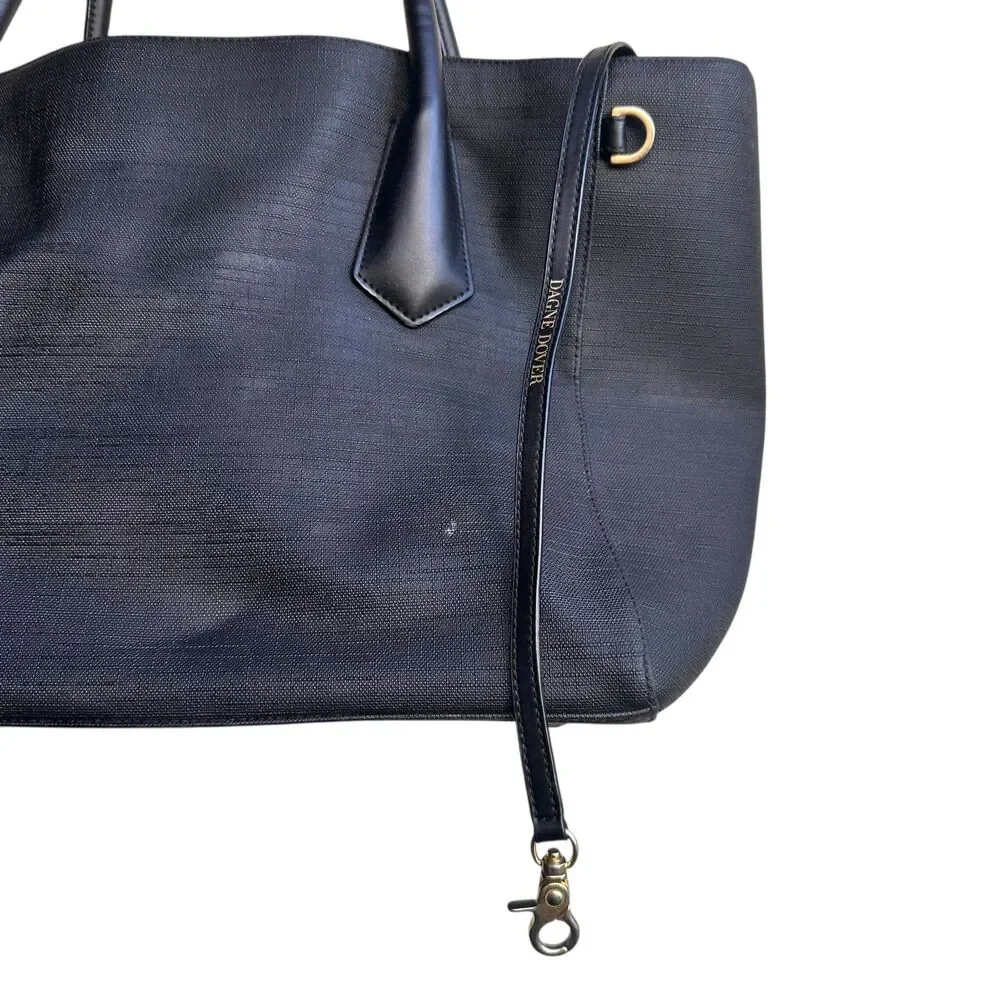 DAGNE DOVER Signature‎ Laptop Tote Vegan Leather Black